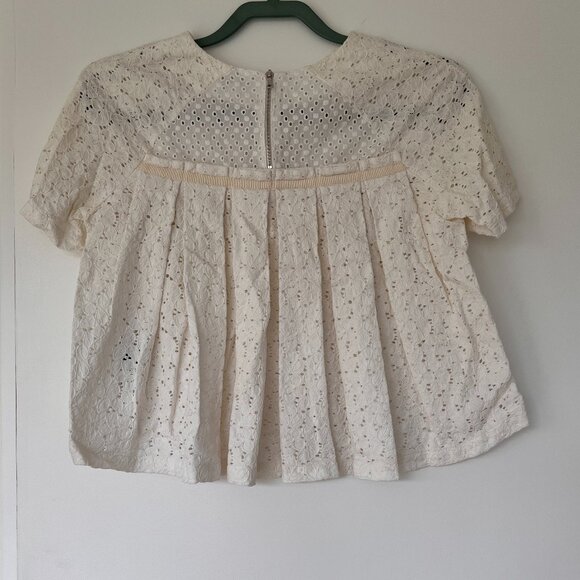 Suno lace/ eyelette ss top - Picture 3 of 6